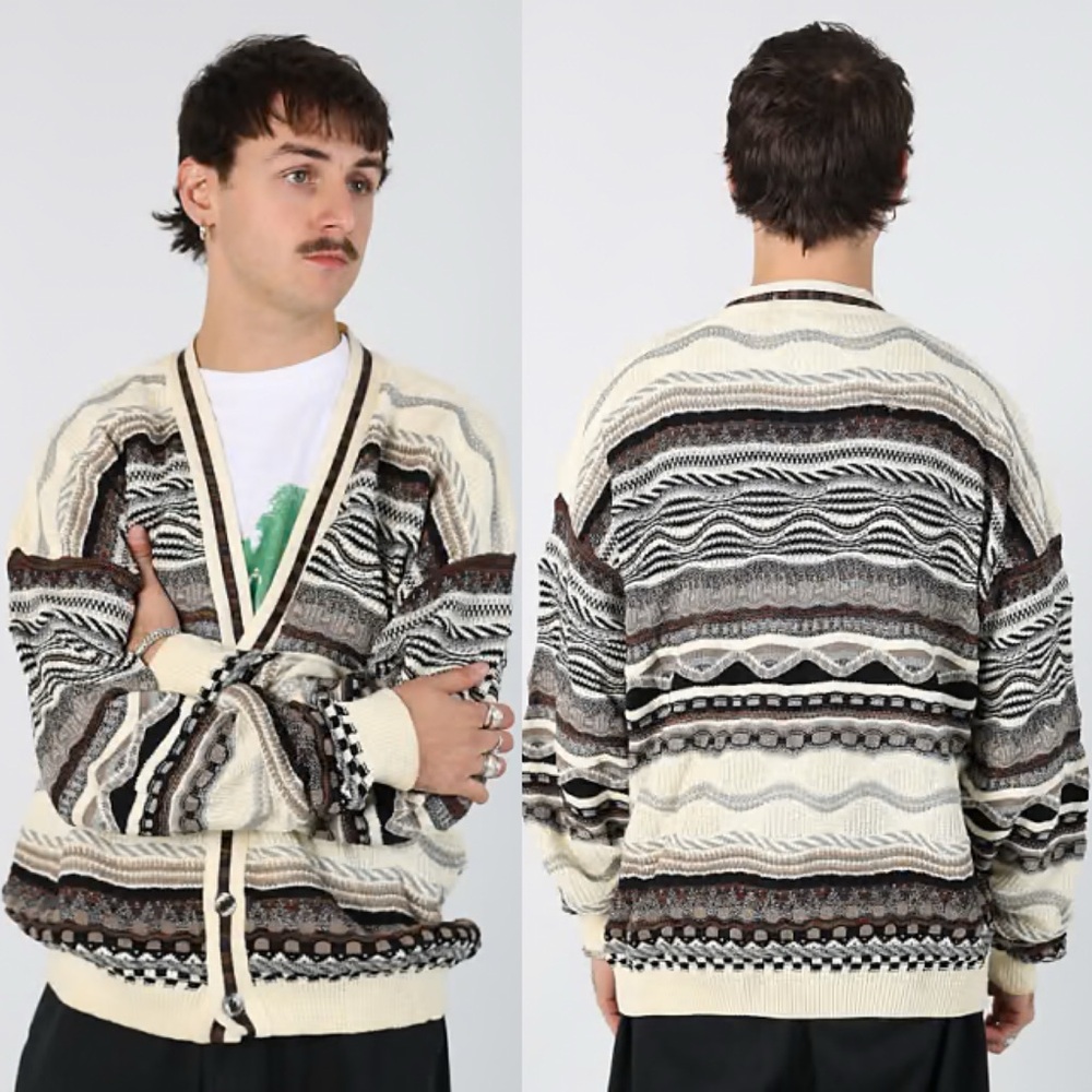 Vintage Protégé Collection Unisex Button Cardigan Sweater Hip Hop Biggie Grandpa